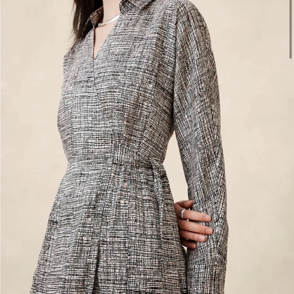 Silky twill wrap midi dress
